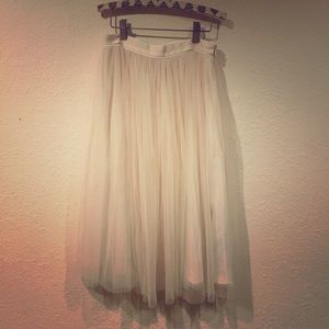 Cream tulle skirt